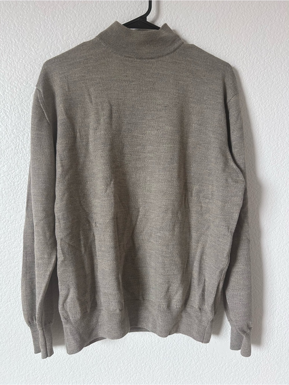 Pronto-Uomo Taupe Multicolor 100% Wool Made in Italy Normcore Old Money Sweater